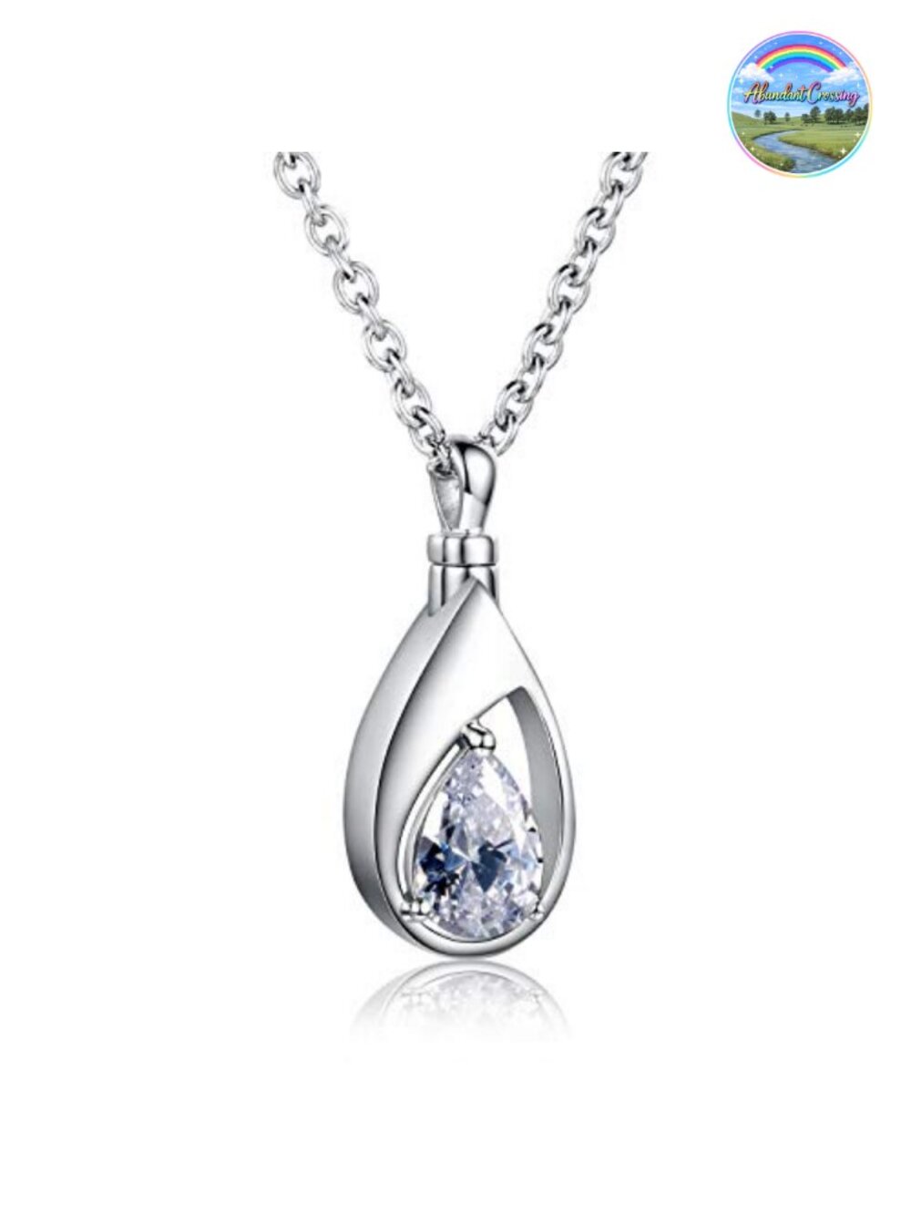925 Sterling Silver Teardrop Cremation Urn Necklace for Ashes Memorial Jewelry